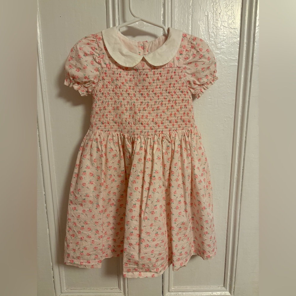 Janie and Jack The Charlotte Smocked Dress Pastel Pink Floral 2T